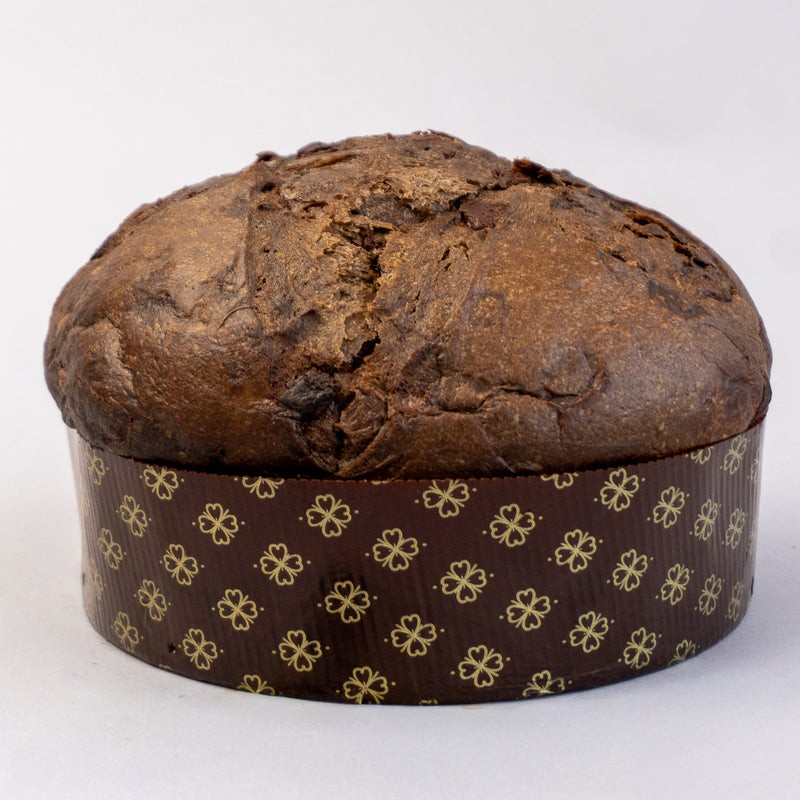 Dark Panettone with Caramel and Milk Chocolate
