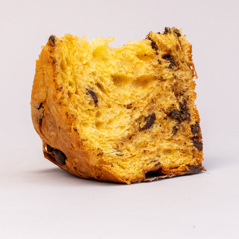 Dulce de leche and dark chocolate panettone