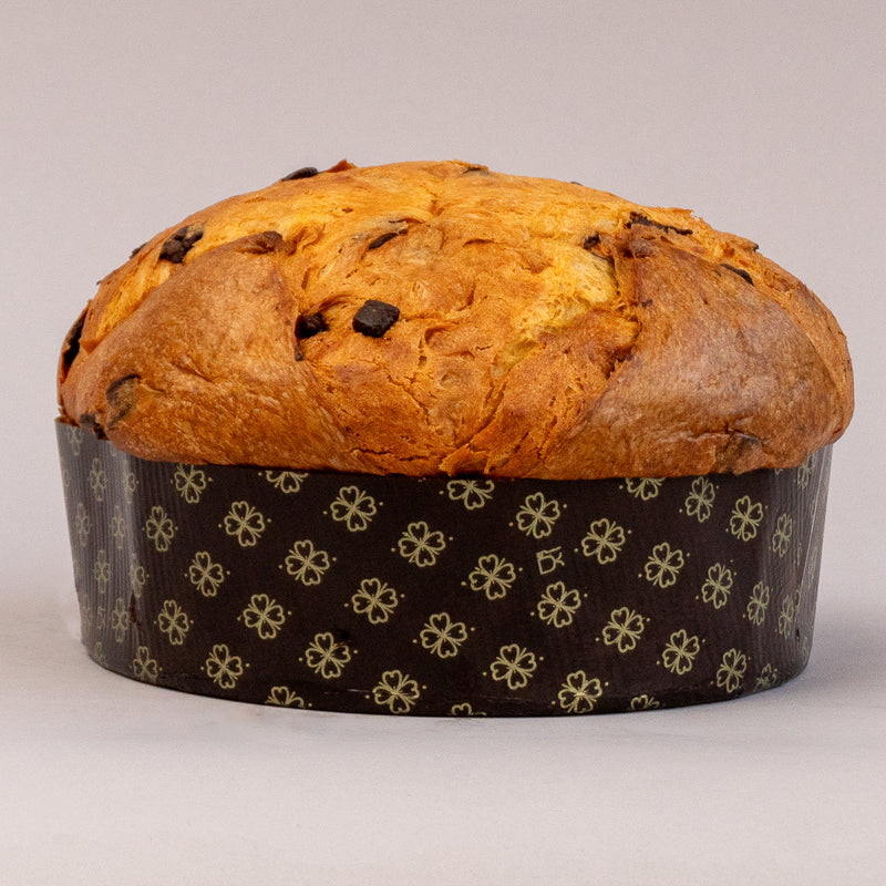Dulce de leche and dark chocolate panettone