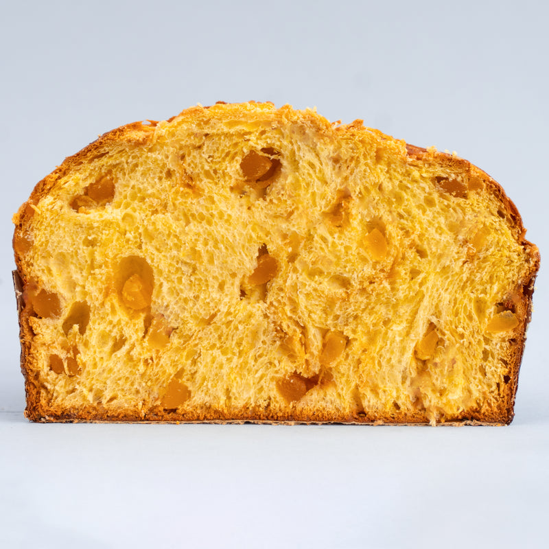 Apricot and Salted Caramel Panettone with tin