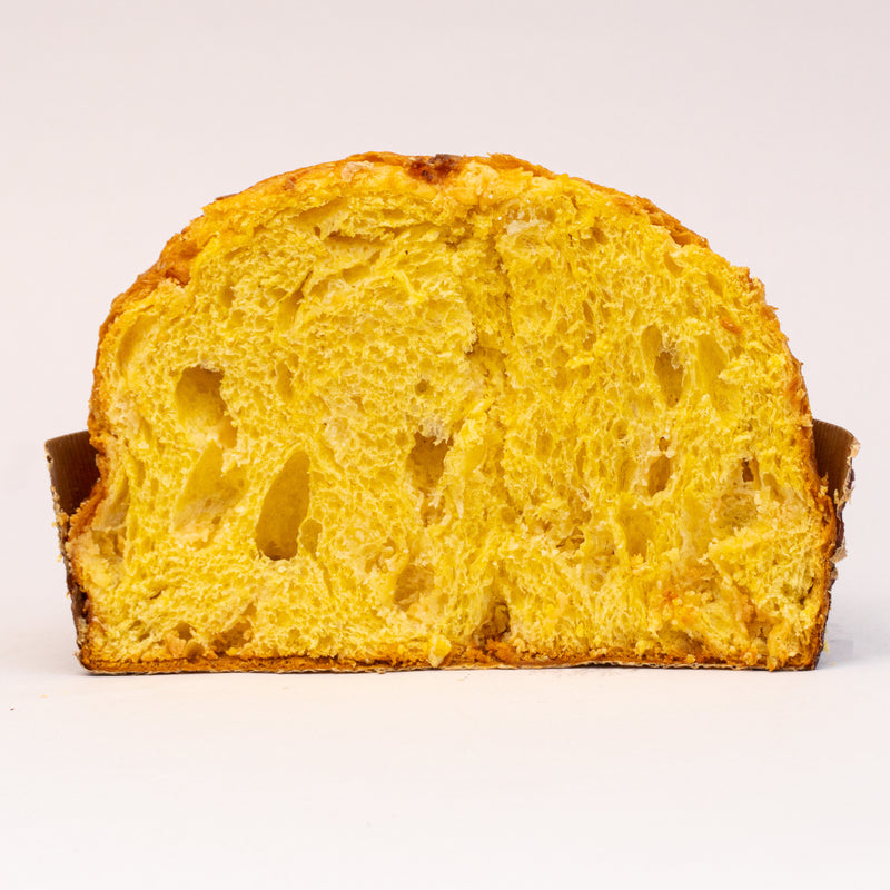 Pistachio panettone with sea salt flakes