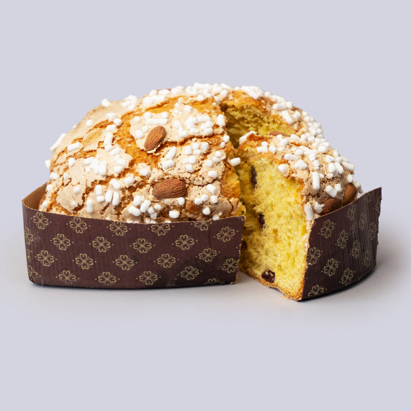 Egg-Shaped Colomba with lemon and strawberries