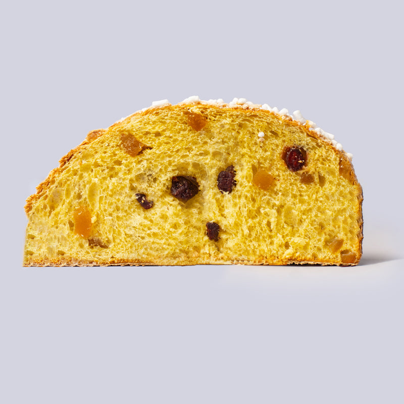 Egg-Shaped Colomba with lemon and strawberries